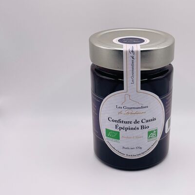 Organic seeded blackcurrant jam 370g