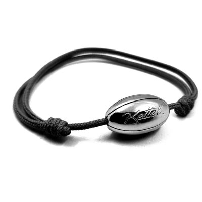 Silver Rugby Wristband