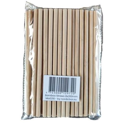 Bamboo Straws, Perfect and Sustainable, 8x200mm 50 pcs.