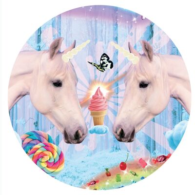 Stickerset Unicorns Grey