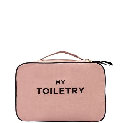 Trousse de toilette pliante/suspendue, rose/blush