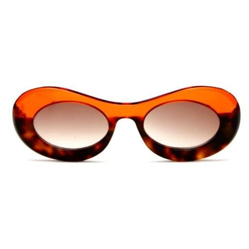 G89 - Gustavo Eyewear -  Translucent Orange and Animal Print