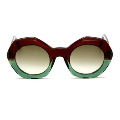 G90 - Gustavo Eyewear - Brown and Translucent Green