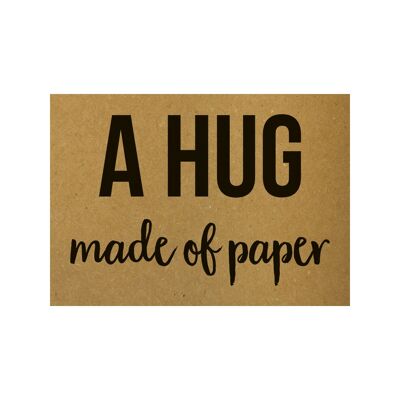 Postcard A hug made of paper