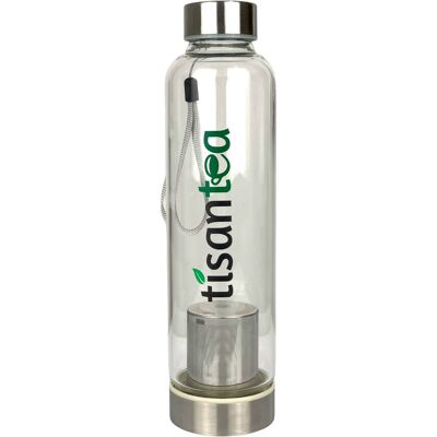 Borosilicate Glass Bottle 500ml with removable Infuser and Case 500ml
