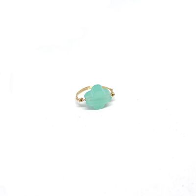 Gold and clover ring LUCKY GIRL