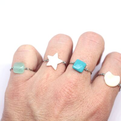 STELLA mother-of-pearl star ring