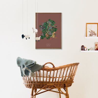 L'affiche jungle - Terracotta intense - A3 - Affiche seule