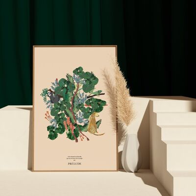 El póster de la jungla - Beige delicado - A4 - Solo póster