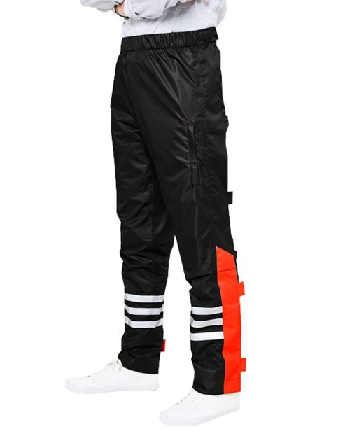 Pantalon de pluie optimiste Noir | Rouge fluo