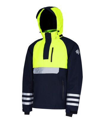 Anorak imperméable optimiste Jaune fluo | Bleu 1