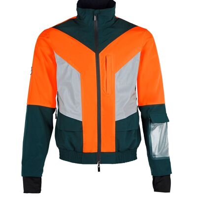 Reversible jacket ucrr2 2 Neon orange | Pine green