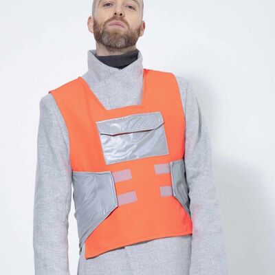 Swat vest fluorescent orange reflective high visibility vest 🦺