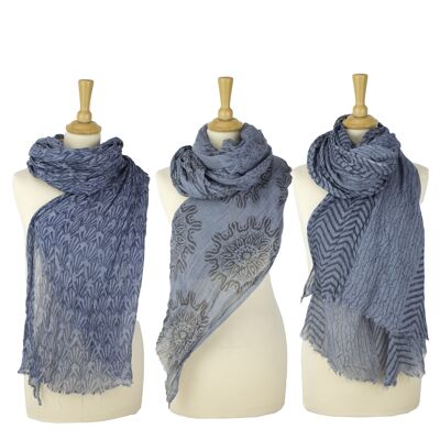 Sunsa 3er winter scarf, large shawl/shawl made of modal