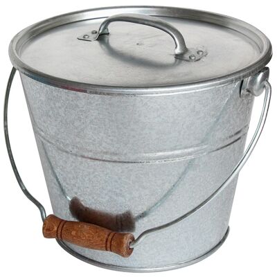 bucket + lid 5L galvanized steel
