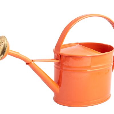 oval watering can 1.75L coral red