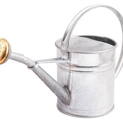 round watering can 1L galvanized steel