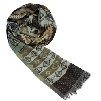 Écharpe d'hiver Sunsa 3er, grand foulard/écharpe en 60% coton/40% viscose 10