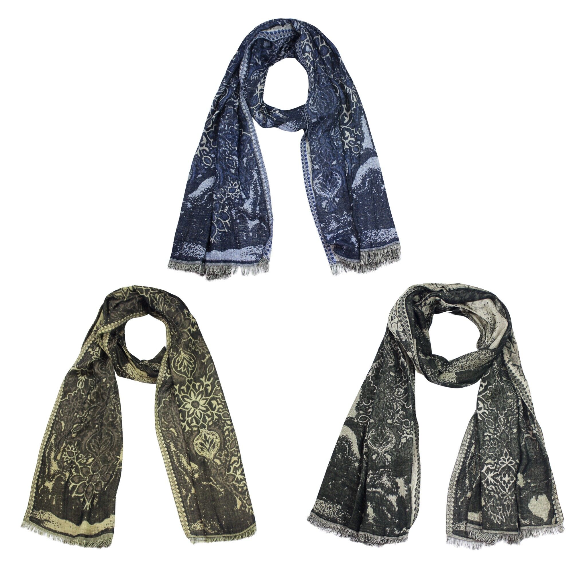 Sunsa winter scarf, large stole scarf/scarf made of 60% cotton/40% viscose