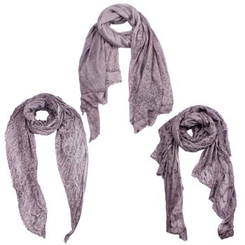 Écharpe d'hiver Sunsa 3er, grand foulard / écharpe en 100% modal 2