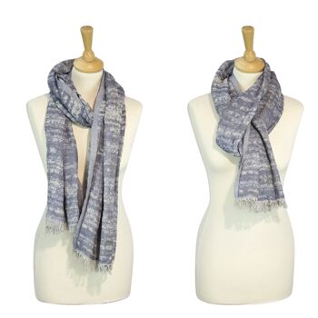 Écharpe d'hiver pour hommes Sunsa 3, grande étole foulard/écharpe en 60% coton/40% viscose 5