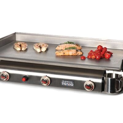 GAS PLANCHA 3 BURNERS ALL STAINLESS STEEL TRIO