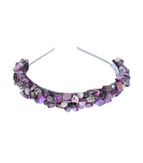 Diadema de Piedras en Morado JANE