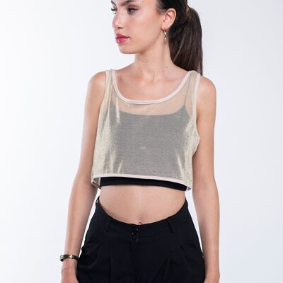 Glitzerndes, leichtes Crop-Top