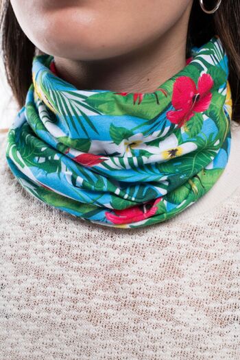 Foulard multi-usages - Rayures florales 11