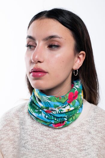 Foulard multi-usages - Rayures florales 10