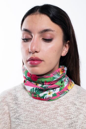 Foulard multi-usages - Rayures florales 6