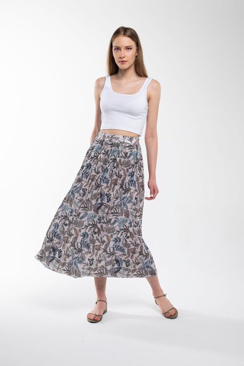 Floral Spring Pleated Skirt