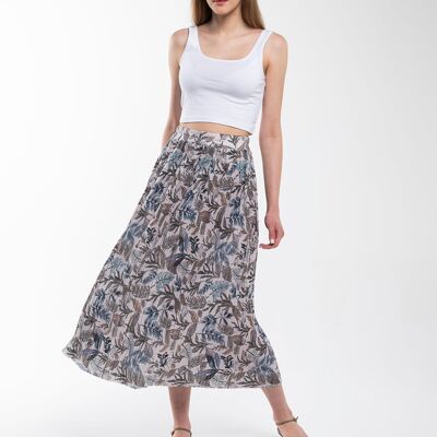 Floral Spring Pleated Skirt