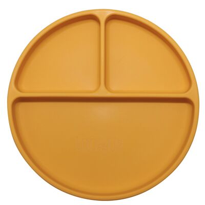 Mustard Silicone Compartment Plate