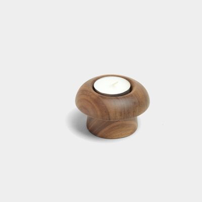 Tealight Holder | "MELO" is a tealight holder made of walnut wood