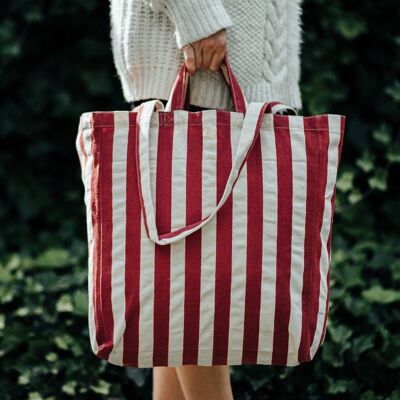 Striped fabric bag Original Red