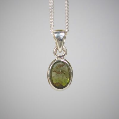 Silver and tourmaline pendant