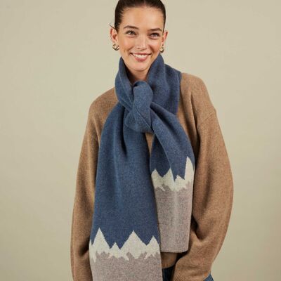 Sciarpa Lambswool Collezione MOUNTAINS - denim