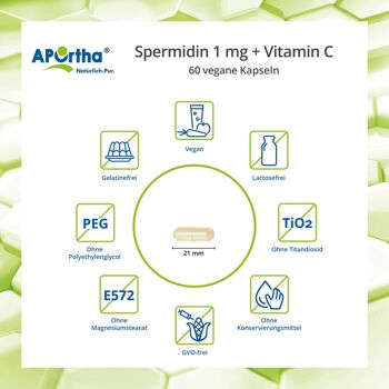 Spermidine 1 mg + Vitamine C - 60 gélules végétaliennes 3