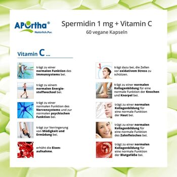 Spermidine 1 mg + Vitamine C - 60 gélules végétaliennes 4