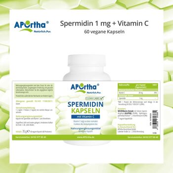 Spermidine 1 mg + Vitamine C - 60 gélules végétaliennes 5