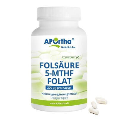 Folate de 5-MTHF (acide folique) - 120 capsules végétaliennes