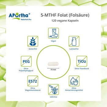 Folate de 5-MTHF (acide folique) - 120 capsules végétaliennes 3