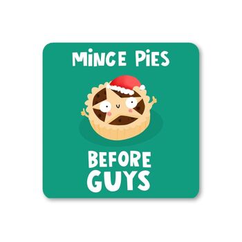 Lot de 6 sous-verres de Noël Mince Pies 2