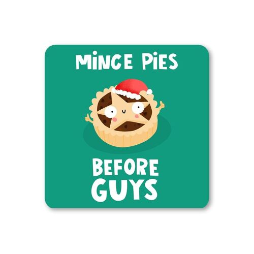 Mince Pies Christmas Coaster pack of 6