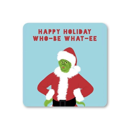 Grinch Funny Christmas Coaster pack of 6
