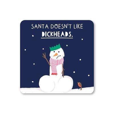Dickheads Funny Christmas Coaster pack of 6