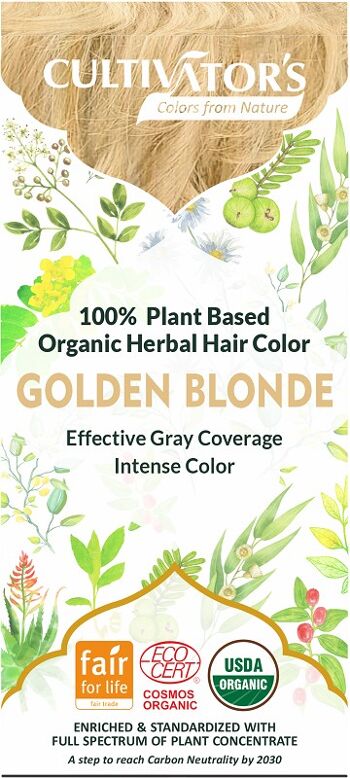 Teinture végétale Golden Blonde du cultivateur bio 100 gr. écocert 2