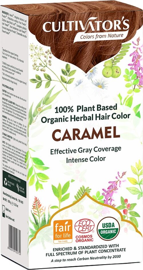 Tinte orgánico vegetal Caramelo Cultivator's 100 gr. Ecocert