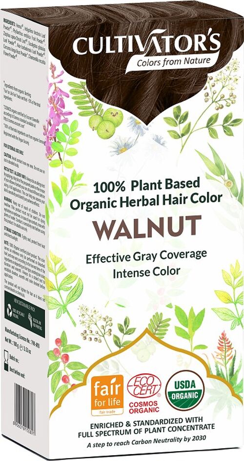 Tinte orgánico vegetal Avellana Cultivator's 100 gr. Ecocert